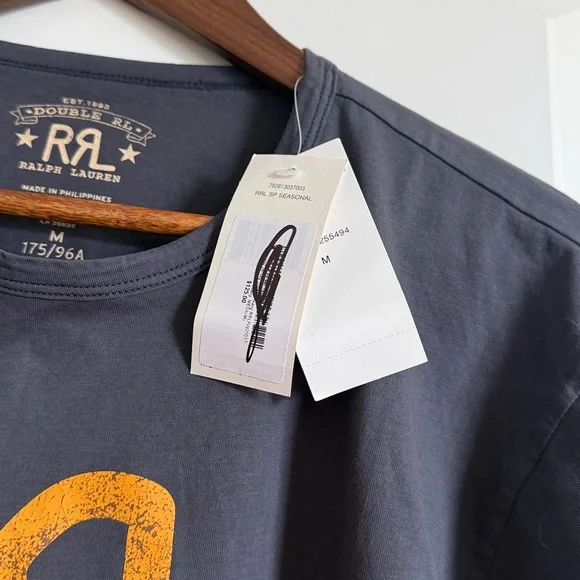Ralph Lauren Double RL Tee with Gold Emblem RRL Ranch Logo T-Shirt NWT Size M - Picture 6 of 6